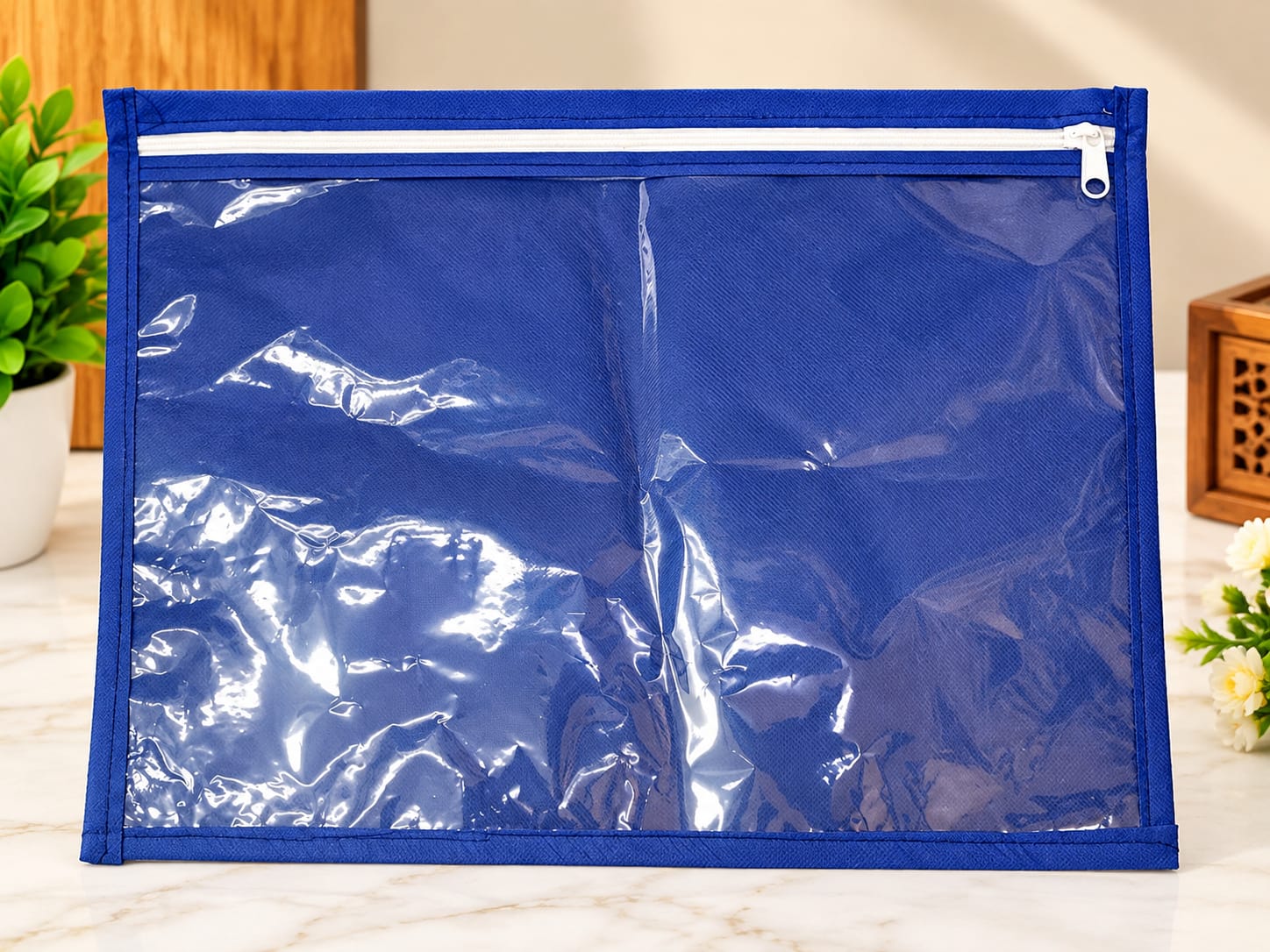 Premium Saree Storage Cover with Transparent Window & Zipper - Image 10