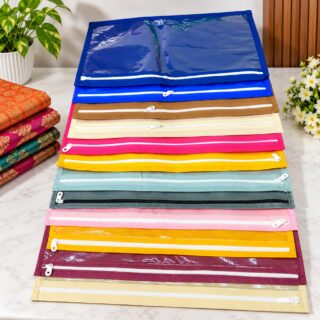 Premium Saree Storage Cover with Transparent Window & Zipper