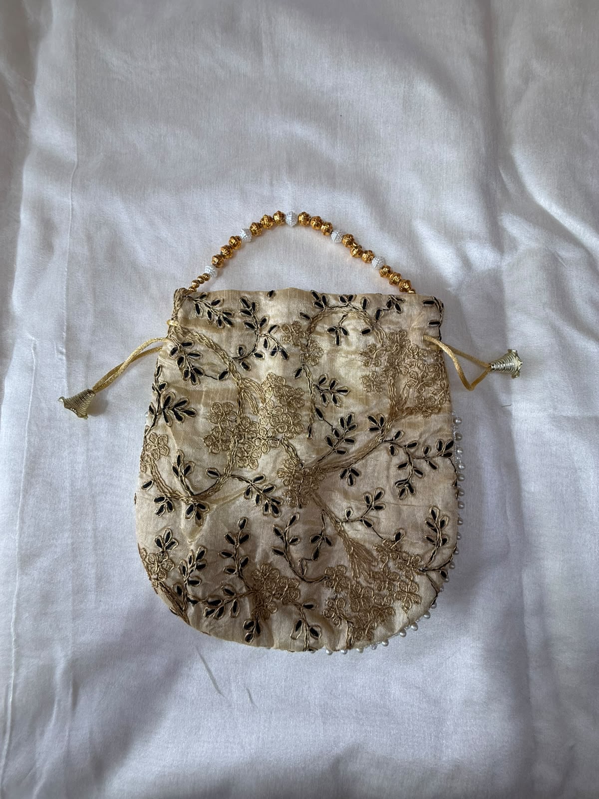 Elegant Hand-Embroidered Potli Bag - Image 6