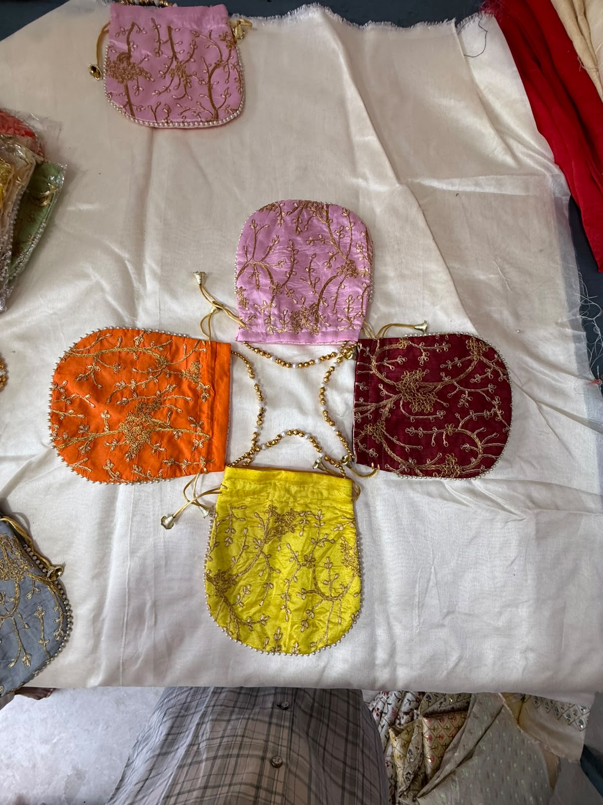 Elegant Hand-Embroidered Potli Bag - Image 7