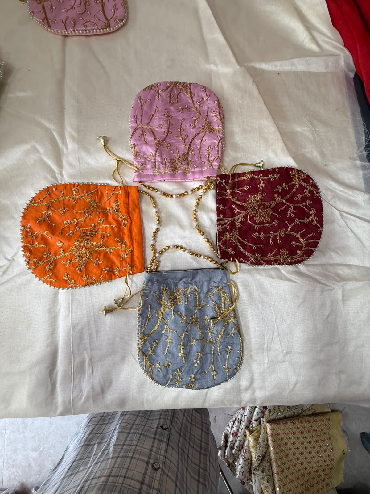 Elegant Hand-Embroidered Potli Bag - Image 8