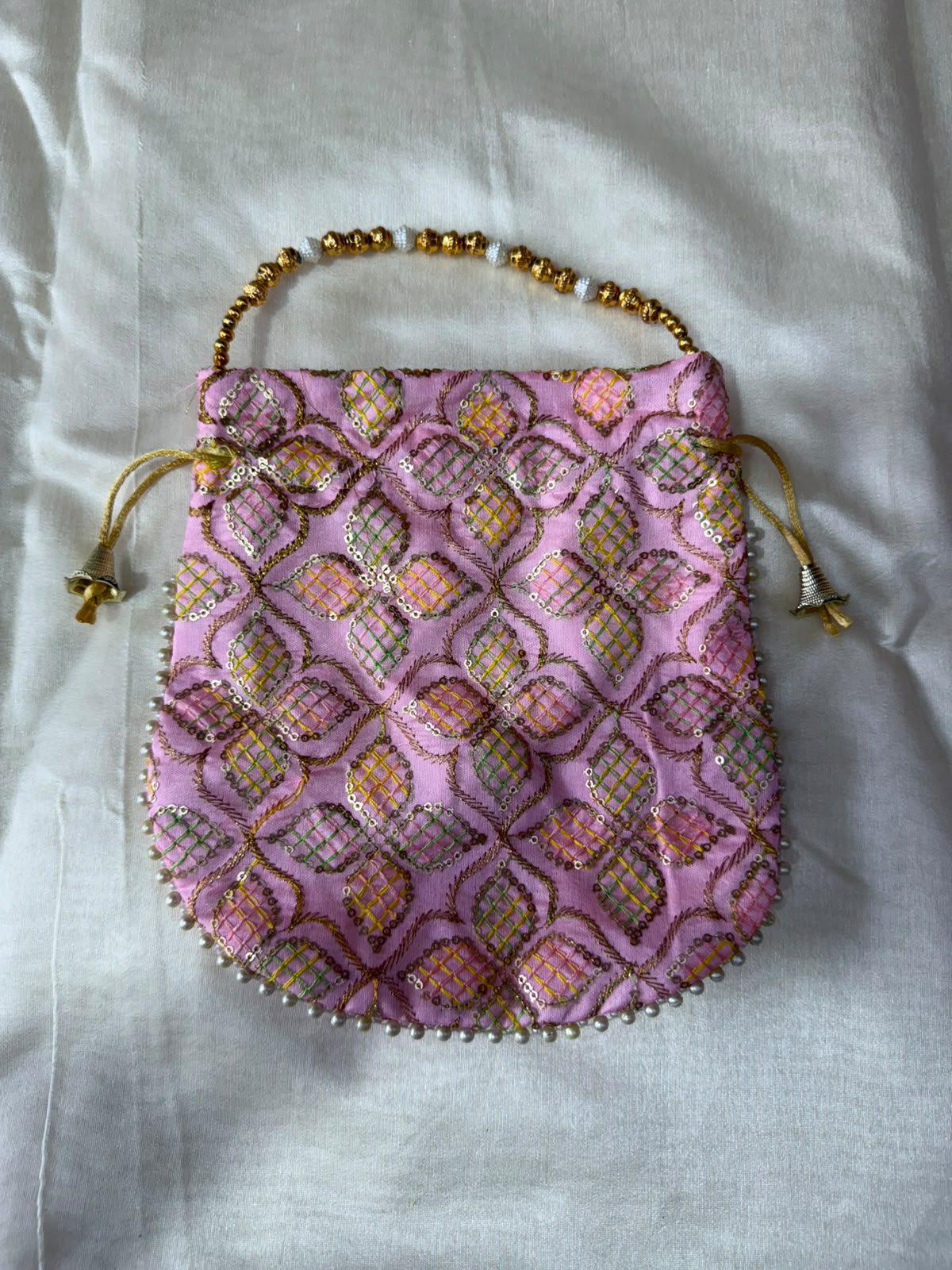 Elegant Hand-Embroidered Potli Bag - Image 16