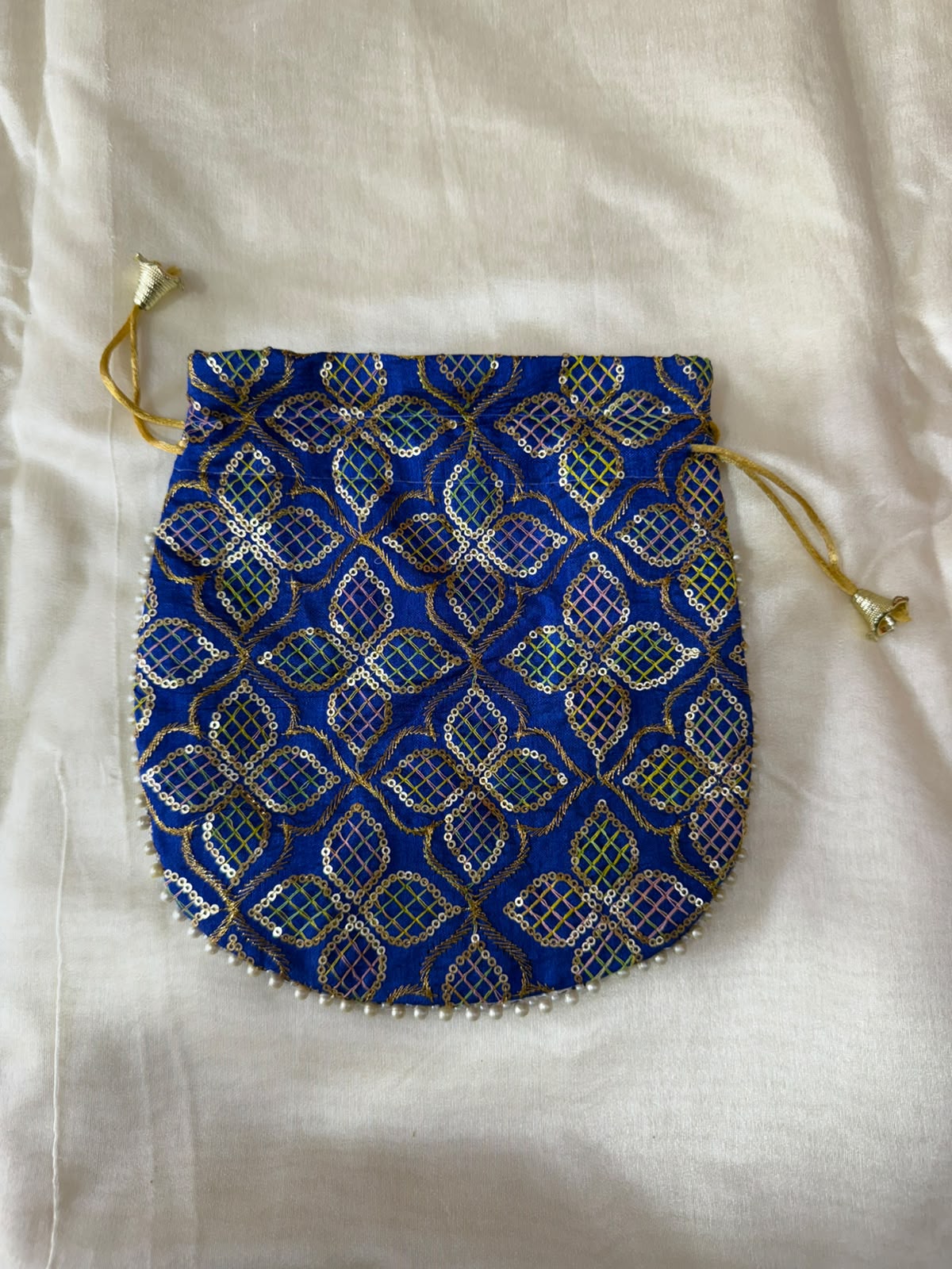 Elegant Hand-Embroidered Potli Bag - Image 17
