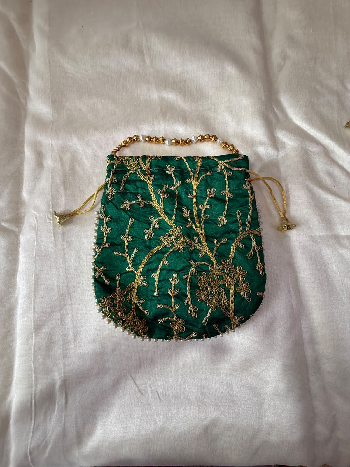 Elegant Hand-Embroidered Potli Bag - Image 18