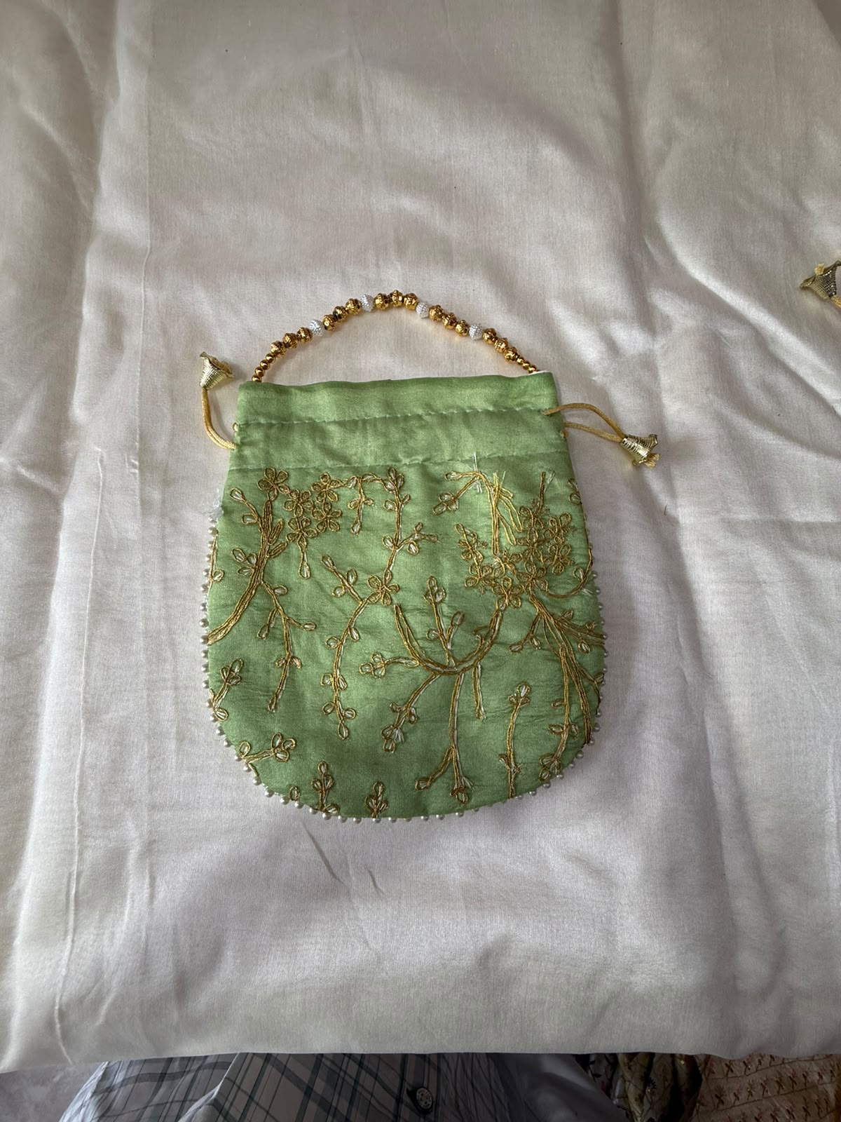 Elegant Hand-Embroidered Potli Bag - Image 19