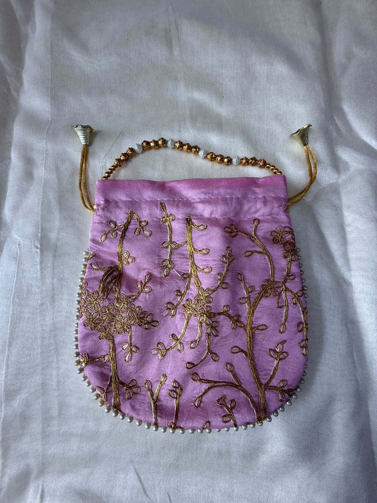 Elegant Hand-Embroidered Potli Bag - Image 20