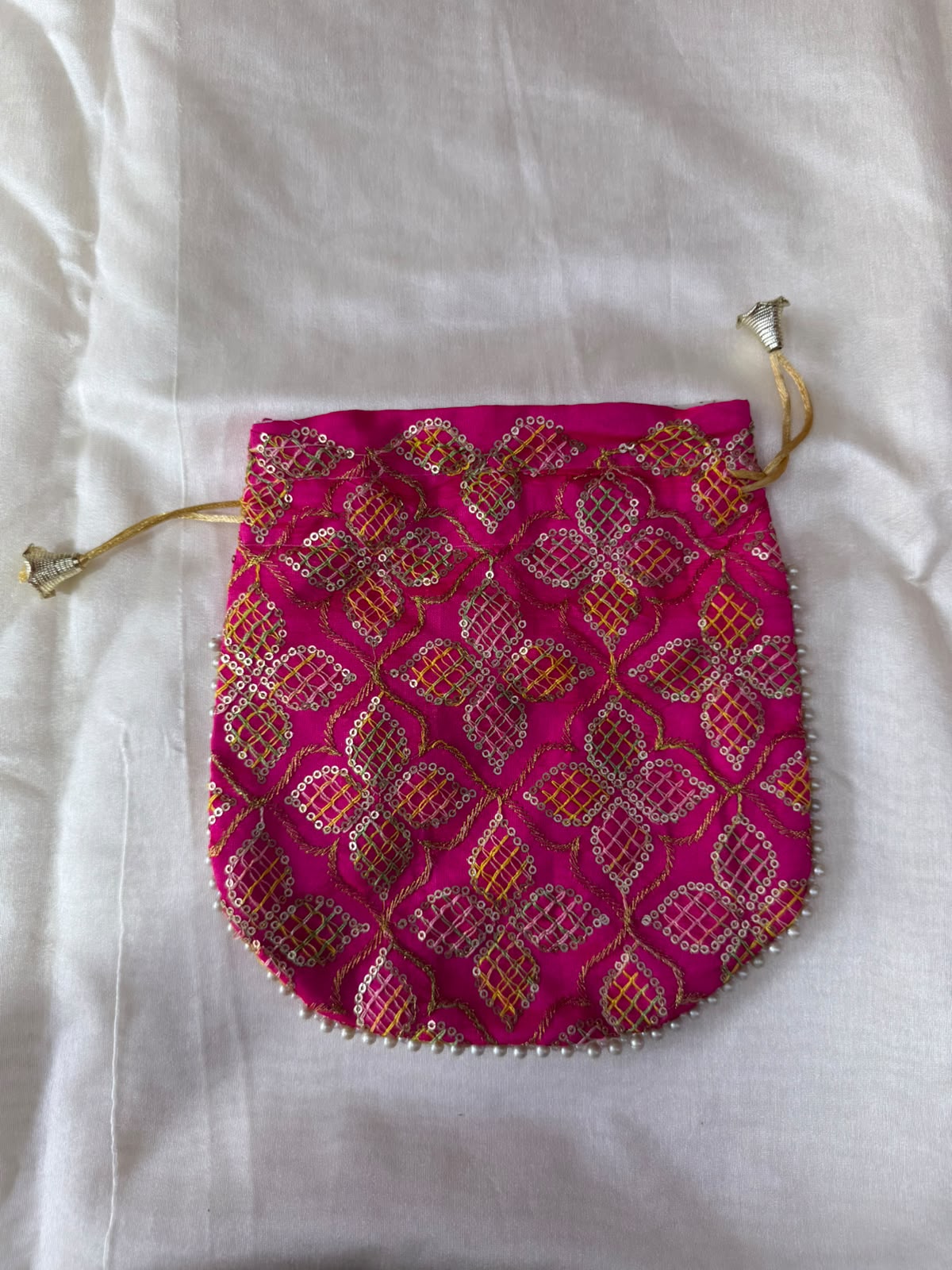 Elegant Hand-Embroidered Potli Bag - Image 21