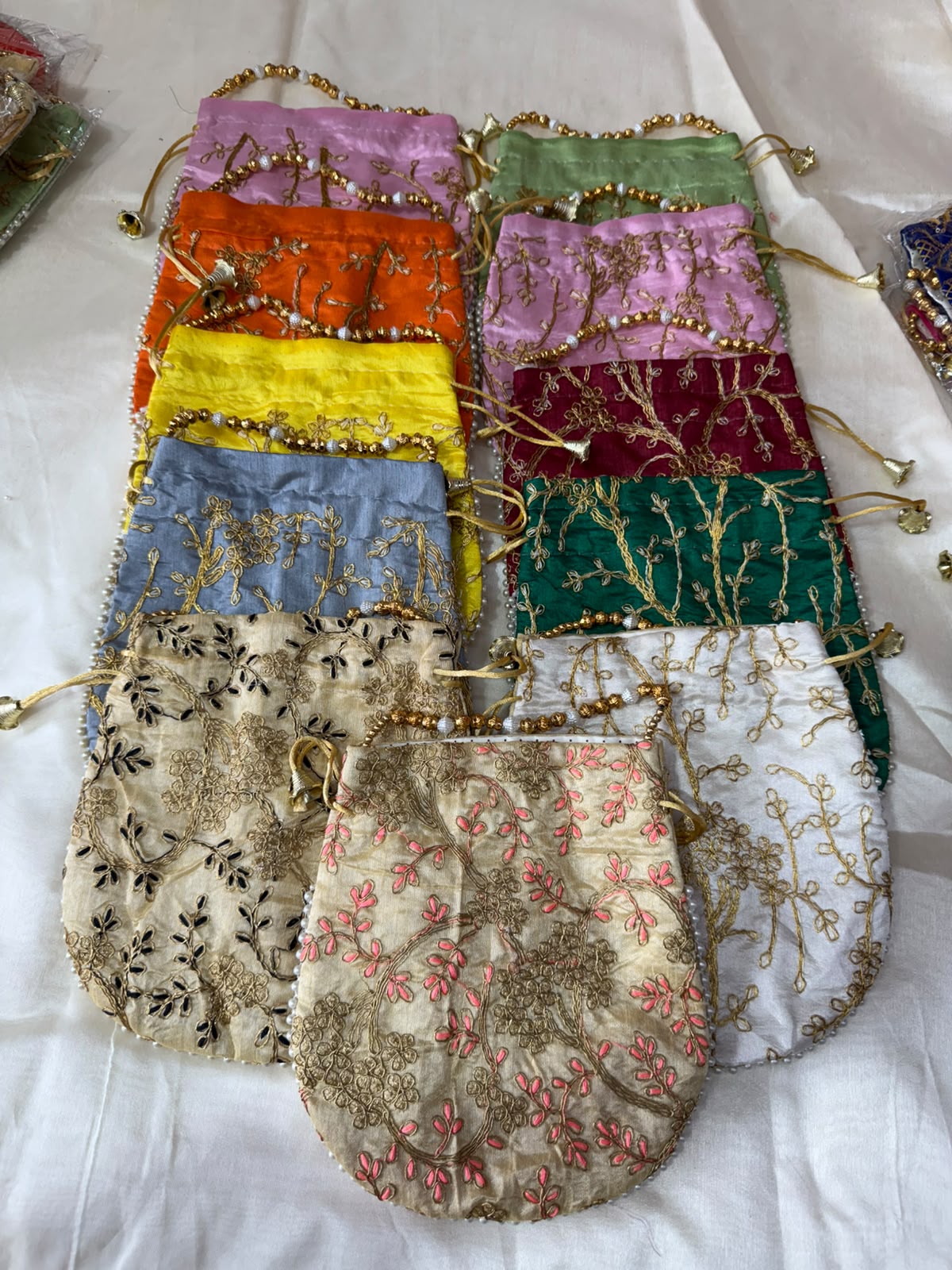 Elegant Hand-Embroidered Potli Bag - Image 22